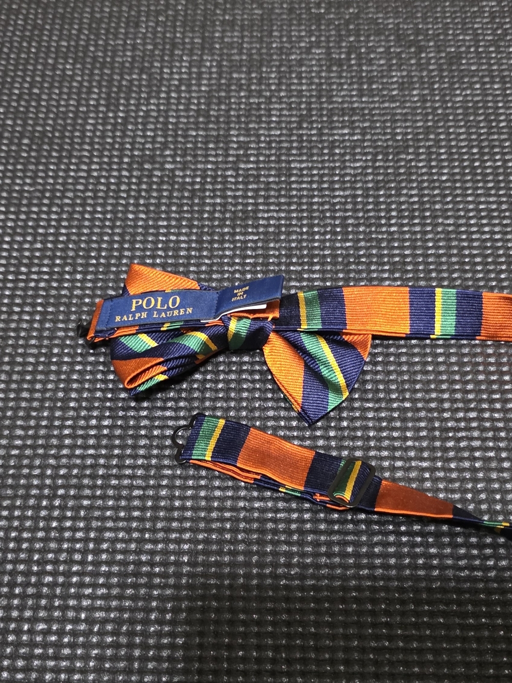 Polo by Ralph Lauren Orange, Navy & Green Striped Bow Tie